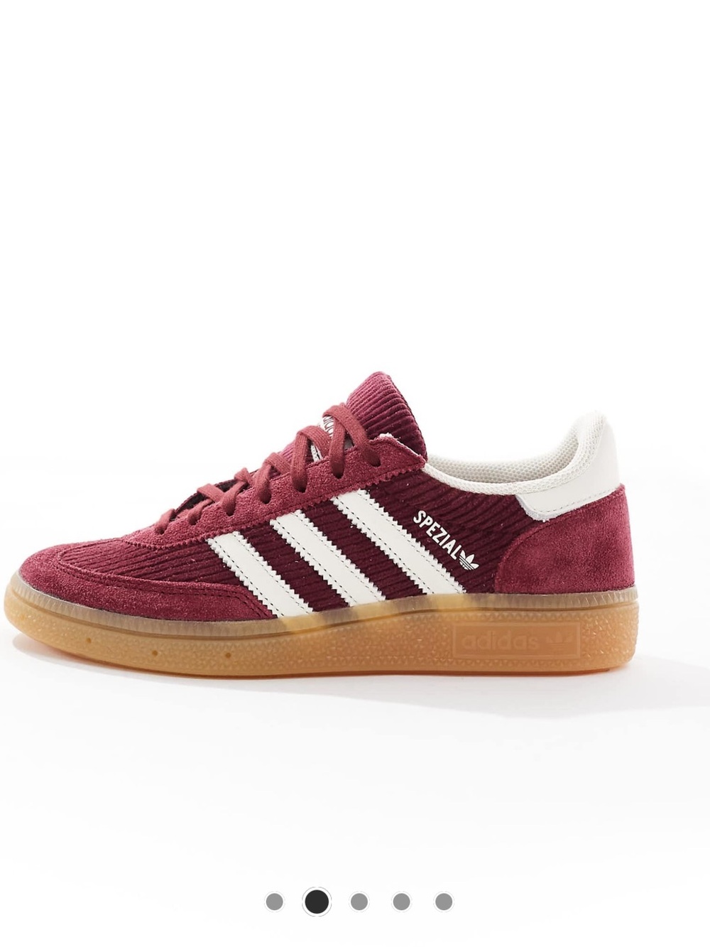adidas original Spezial Burgundy and White Sneakers